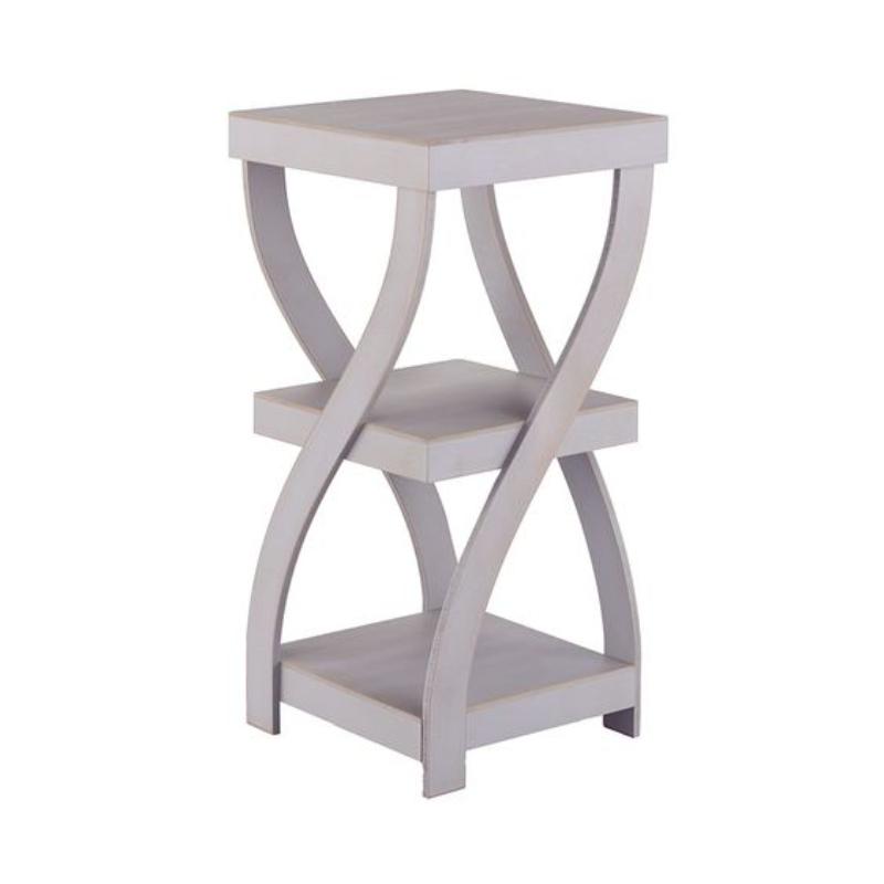 Twist Side End Table Modern Accent Table stand with Distressed Finish