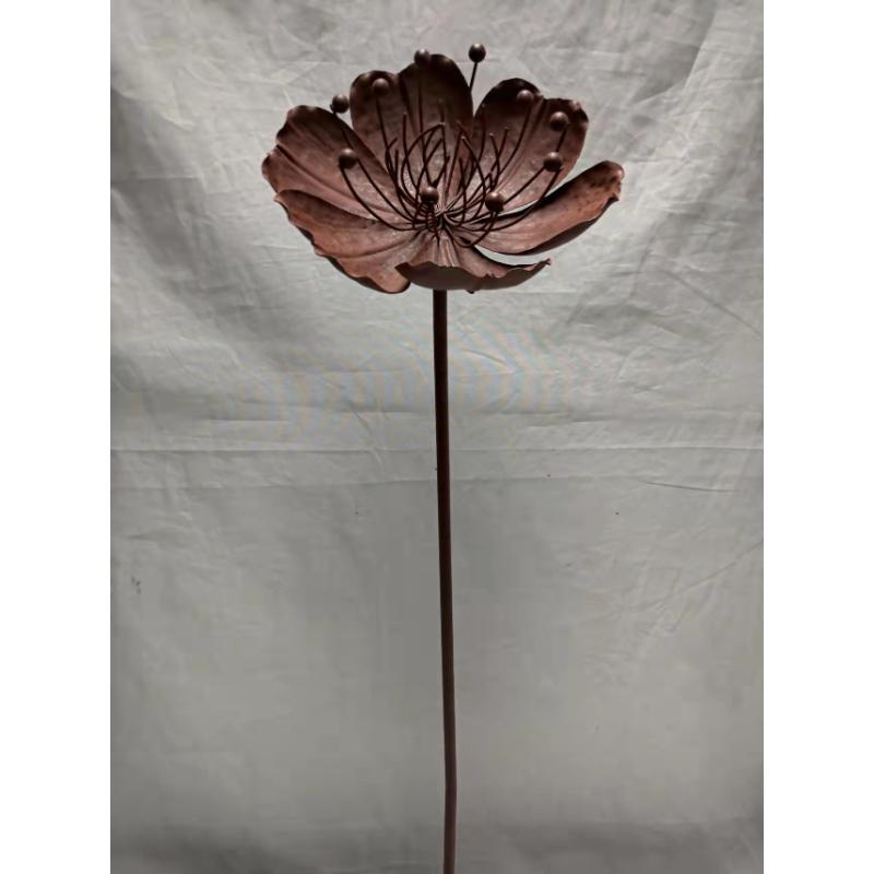 Rust Metal Flower stake