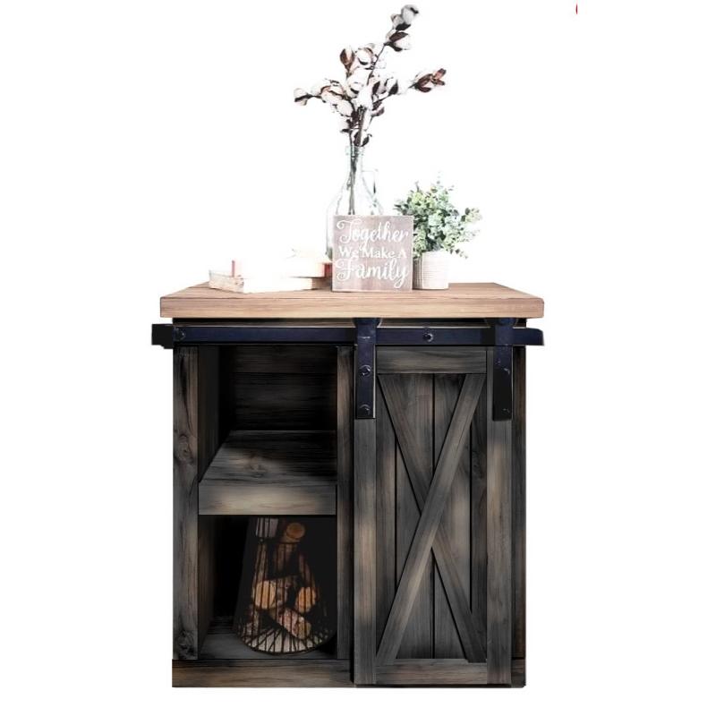 Wood Farmhouse Sliding Barn Door  Cabinet