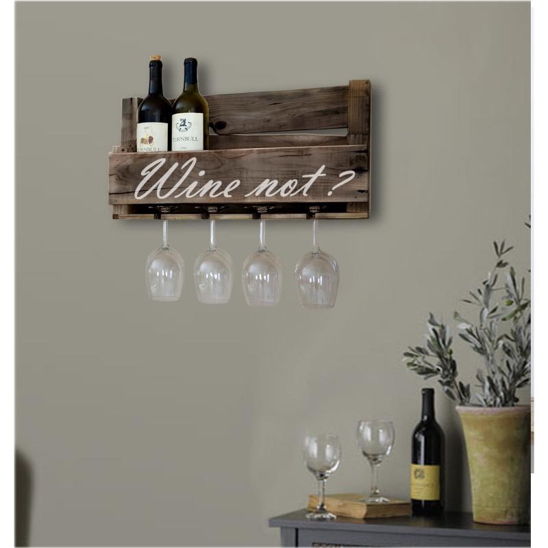 Wall Mounted Wine Rack Storage Shelf