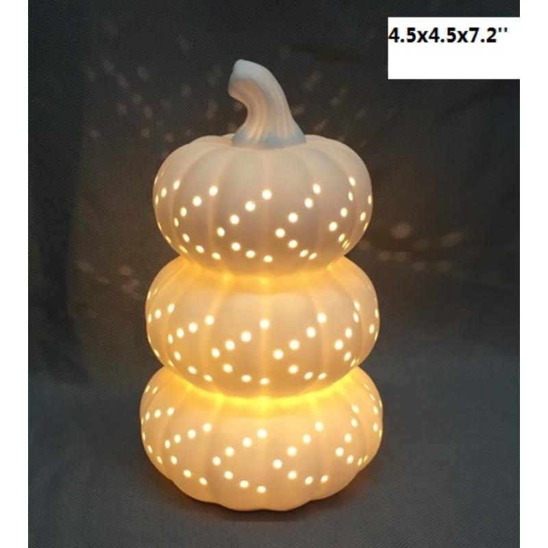 Sunlit Ceramic Pumpkin lights