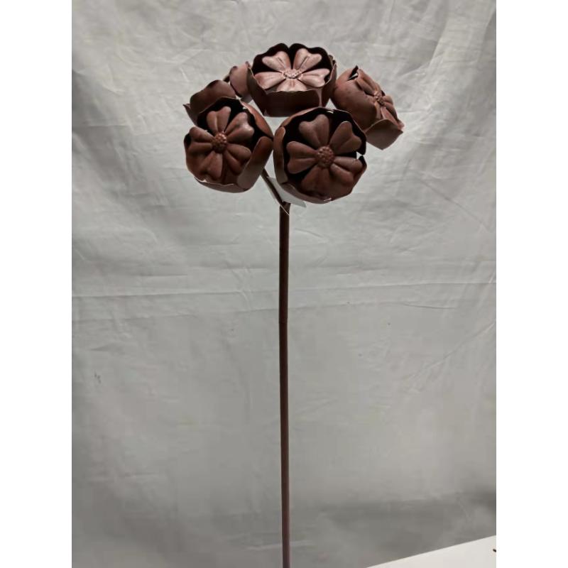 Rust Metal Flower stake