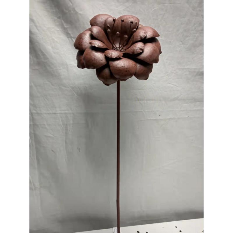 Rust Metal Flower stake