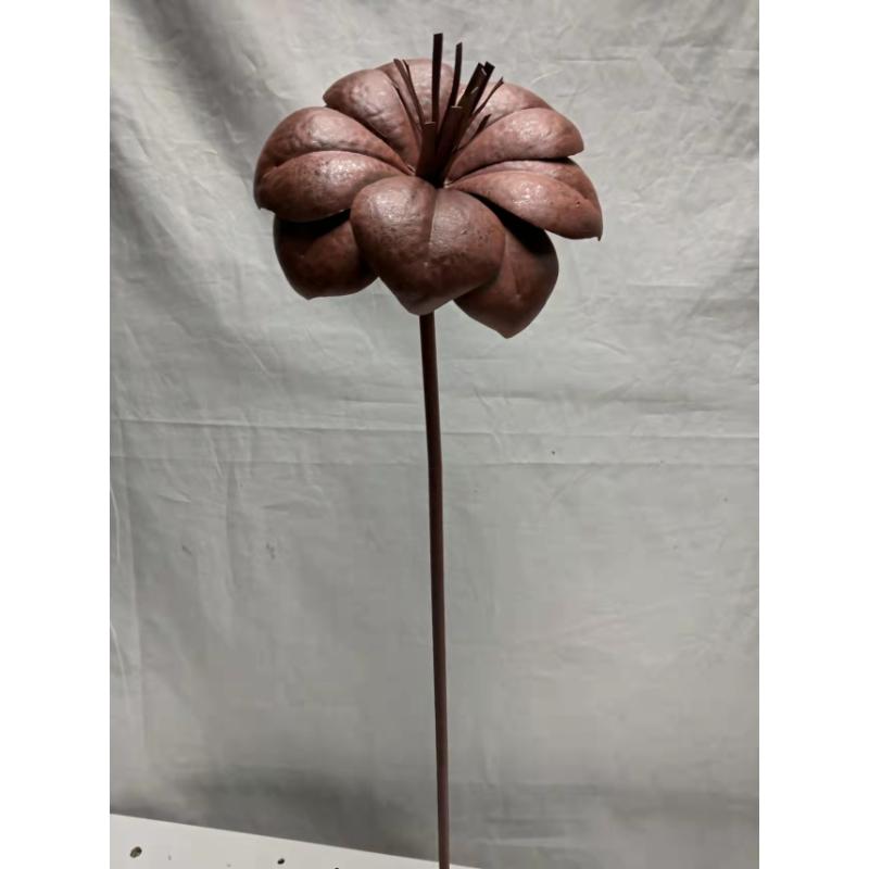 Rust Metal Flower stake