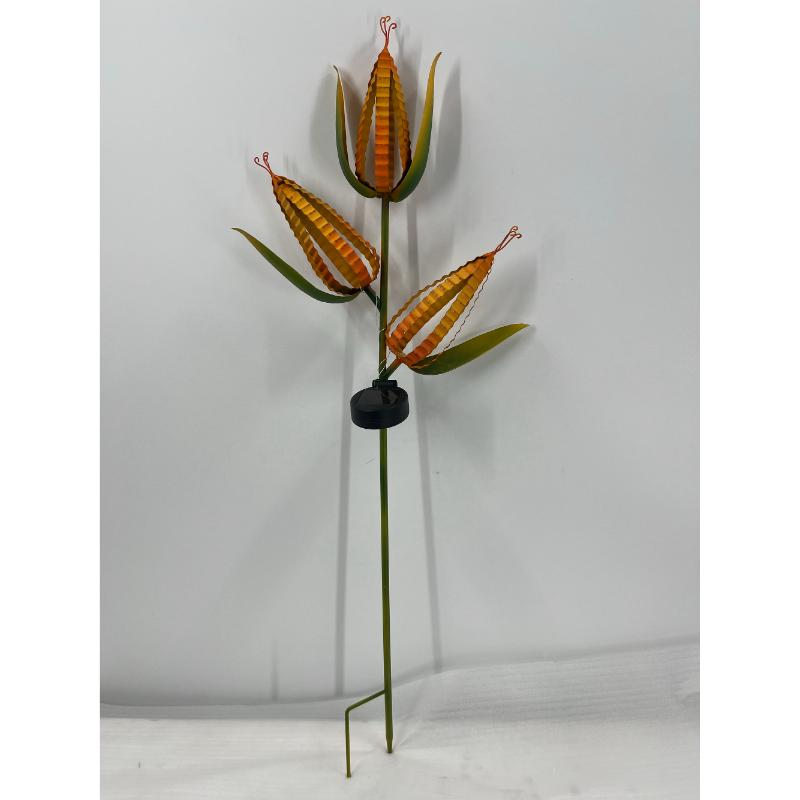 Metal  Solar Corn Garden Stakes Fall Decor