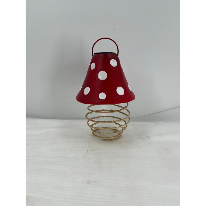 Outdoor Metal Mushroom Decor With Light