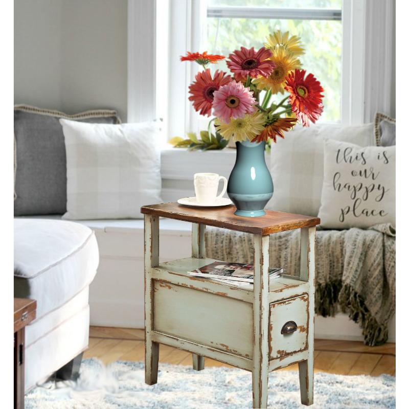 Two End Drawer Side Table